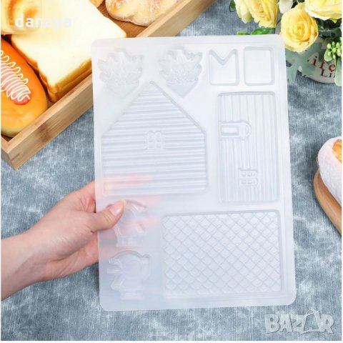 2264 Сладкарски шаблон за шоколадова къща, снимка 3 - Форми - 33273422