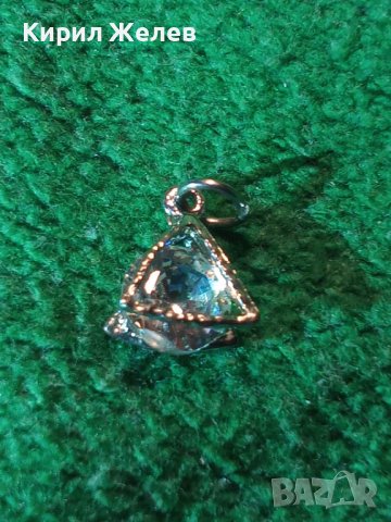 ПОСРЕБРЕН МЕДЕН АРТ МЕДАЛЬОН с ВГРАДЕН БРИЛЯНТНО ФАСЕТИРАН ИСКРЯЩ ЦИРКОН и СТОМАНЕНА ХАЛКИЧКА 19312, снимка 11 - Колиета, медальони, синджири - 39226440