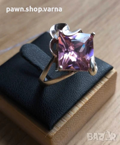 Нов. сребърен пръстен с камък – 925 проба