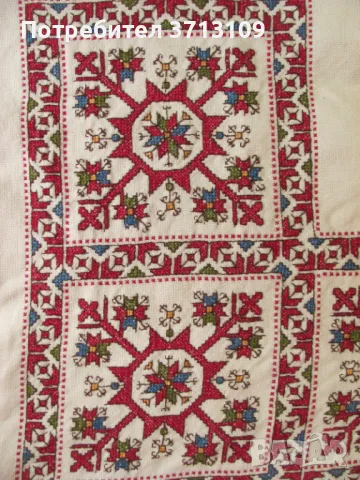 Голяма ръчно пошивана покривка панама, памучни конци, снимка 7 - Декорация за дома - 49403682