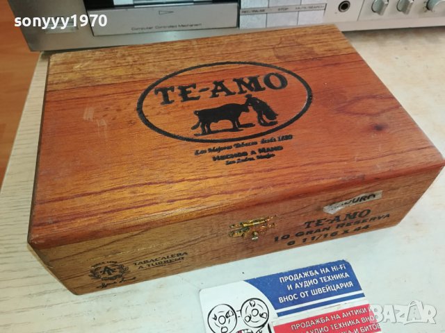 TE-AMO HECHOS A MANO-MEXICO-ДЪРВЕНА КУТИЯ ЗА ПУРИ 1112231150, снимка 3 - Антикварни и старинни предмети - 43361501