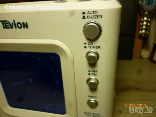Tevion CDR 294 radio clock cd alarm stereo , снимка 4 - Други - 27386817