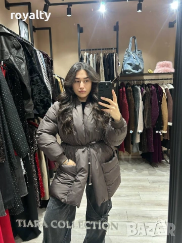 Кафяво Зимно Дамско Яке , снимка 2 - Якета - 53302303