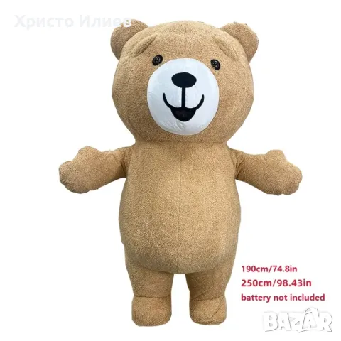 Гигантски костюм на кафяво мече Теди 1,9м за изненади детски рожденни дни партита, снимка 2 - Други - 48910931