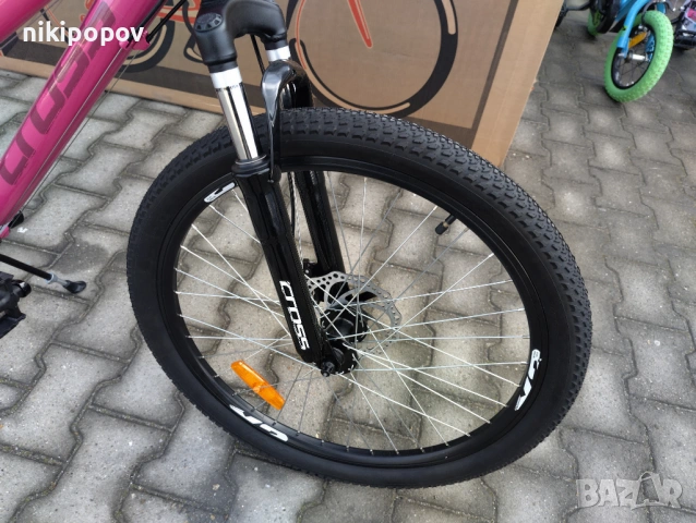 CROSS Алуминиев велосипед 24" SPEEDSTER girl 2db розов, снимка 5 - Велосипеди - 53561390