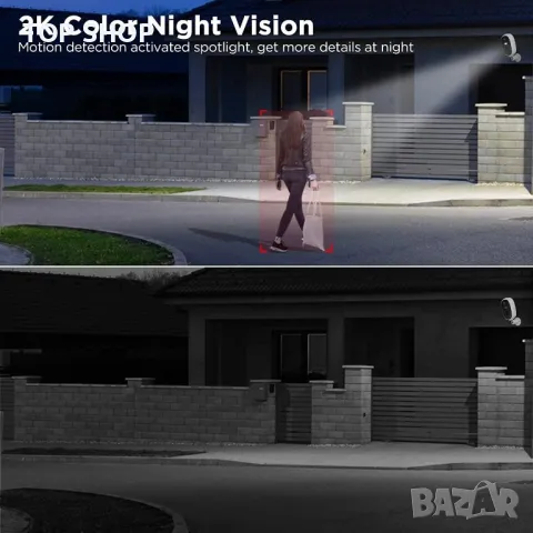 G-Homa Безжична камера за наблюдение, WiFi вътрешна външна камера, 2-посочно аудио, снимка 5 - Камери - 49239246