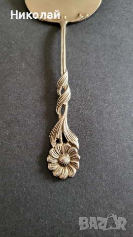 Красива Сребърна шпатула с множество маркировки , снимка 2 - Антикварни и старинни предмети - 52997139