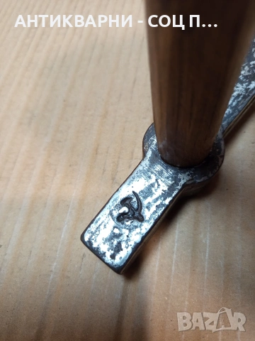Соц Стар Каменоделски Чук 0.800кг С Дръжка От Дрян НОМЕР 594., снимка 5 - Антикварни и старинни предмети - 53446150