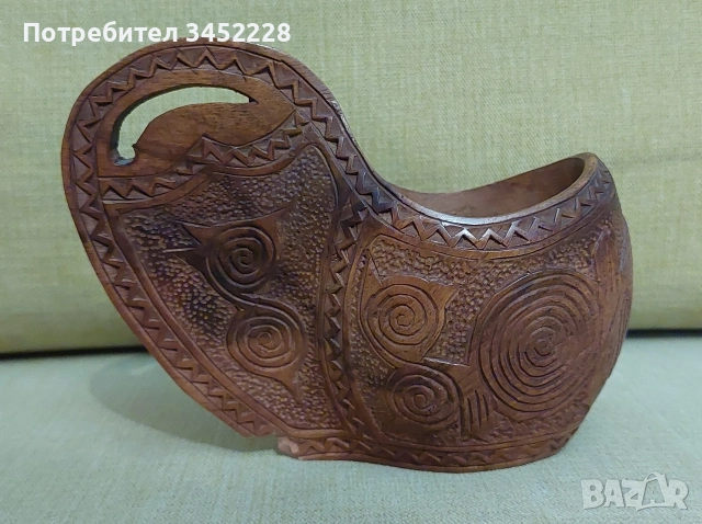 дърворезба Скандинавска сватбена чаша за ценители , снимка 2 - Антикварни и старинни предмети - 52761736
