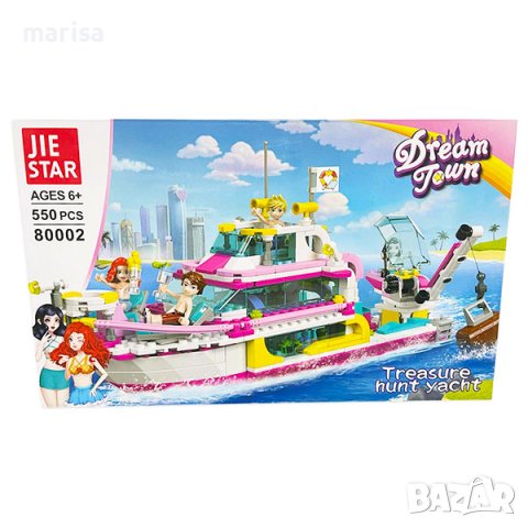 Конструктор JIE STAR Яхта, тип лего, 550 елемента Код: 80002, снимка 1