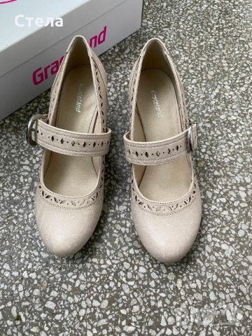 Дамски обувки Deichmann, нови, с кутия и етикет, беж, снимка 4 - Дамски обувки на ток - 35028604