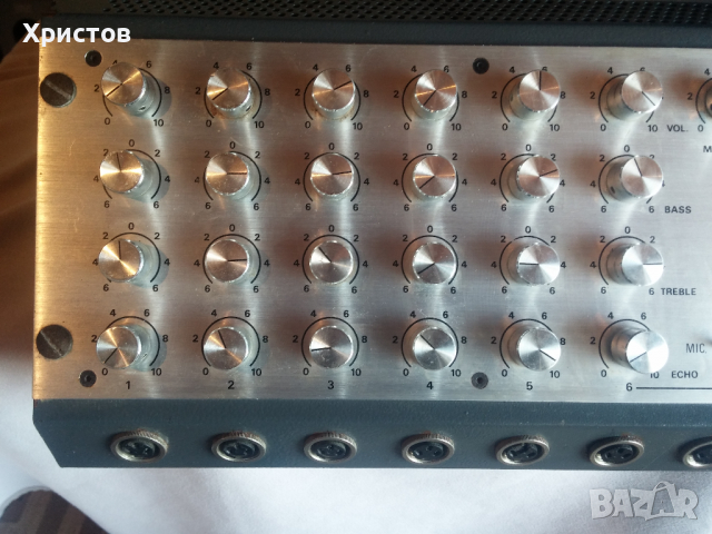 Ретро миксер с усилвател и лентово ехо LEM, снимка 5 - Ресийвъри, усилватели, смесителни пултове - 36444022