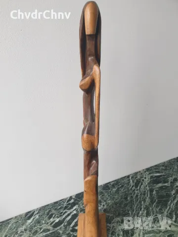 48см ръчна дърворезба статуетка/еротика/дизайнерска абстрактна дървена скулптура/фигура на гола жена, снимка 8 - Статуетки - 50310021