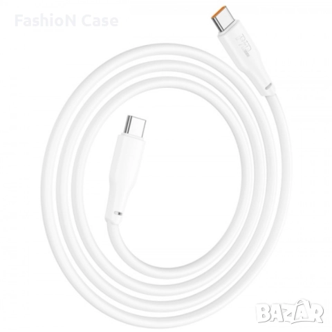 Кабел Type-C към Type-C 2M Бял 60W, снимка 2 - USB кабели - 52412179