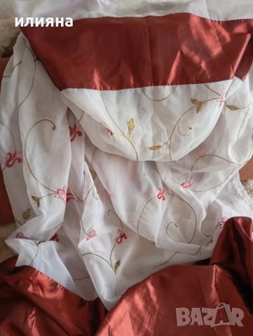 Пердета с бродерия -2 броя , снимка 3 - Пердета и завеси - 51994177