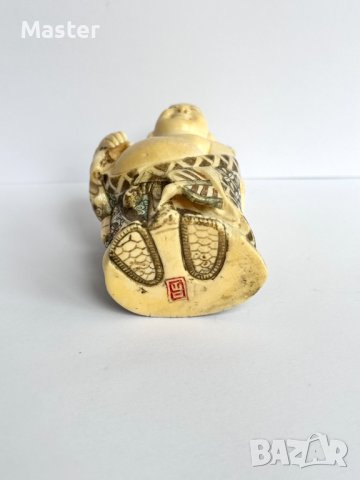 Buddha Буда стар Китай слонова кост майсторска ръчна изработка, снимка 5 - Декорация за дома - 43227805