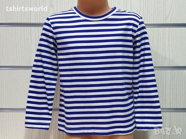 Нова детска класическа моряшка блуза с дълъг ръкав, снимка 2 - Детски Блузи и туники - 29029751