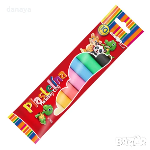 6015 Пластилин за моделиране Junior Modelling Clay – 200 г, 10 цвята, снимка 4 - Ученически пособия, канцеларски материали - 51078263