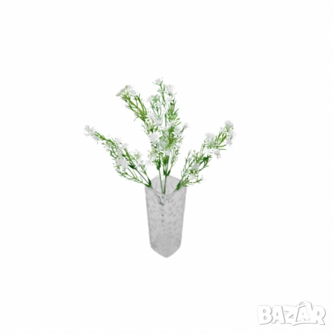 Изкуствена аранжировка с миниатюрни бели цветчета – елегантен декоративен акцент, снимка 5 - Други стоки за дома - 52137801