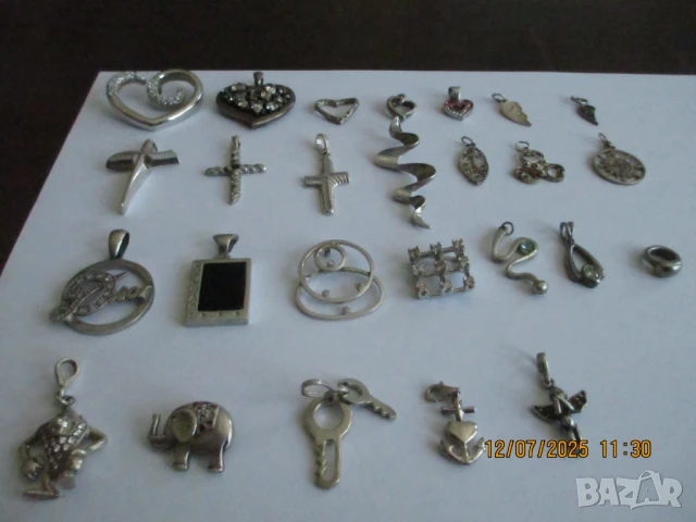 Сребърни висулки обновена, снимка 6 - Колиета, медальони, синджири - 22154141