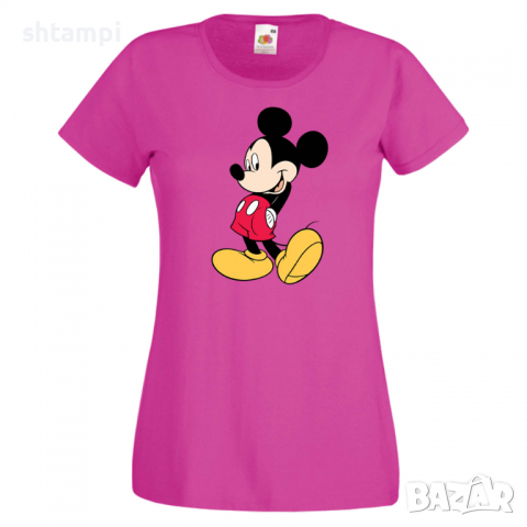 Дамска тениска Mickey Mouse 10 Подарък,Изненада Мини Маус,Микки Маус.Подарък,Изненада,, снимка 8 - Тениски - 36526667