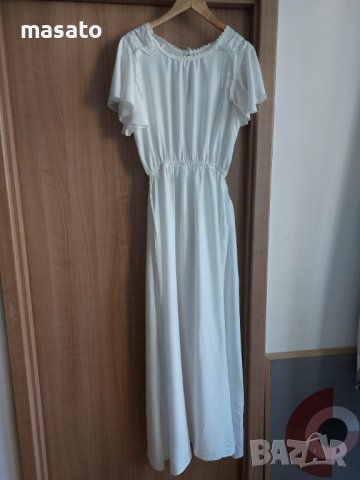 LA MORENA - дълга бяла рокля, снимка 1 - Рокли - 40619816