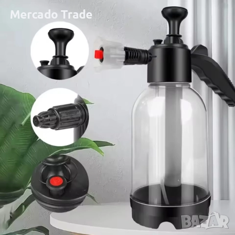 Пръскачка ръчна с помпа Mercado Trade, 2л., Прозрачен