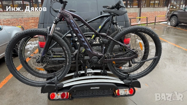 Menabo Алуминиев Вело багажник 3 колела багажник за теглич, снимка 3 - Велосипеди - 53518249