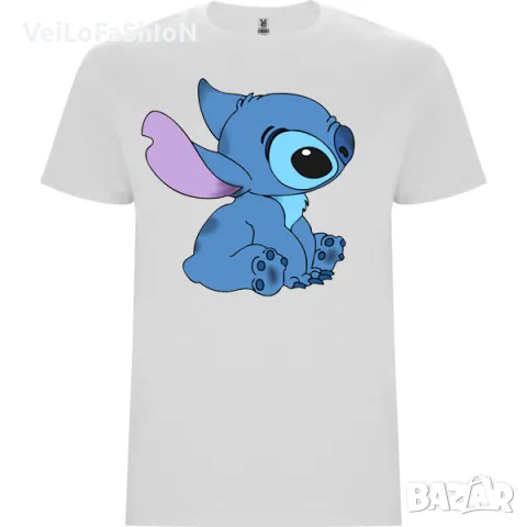 Тениски за двойки Стич и Ейнджъл (Stitch & Angel) в бял цвят , снимка 3 - Тениски - 47292790