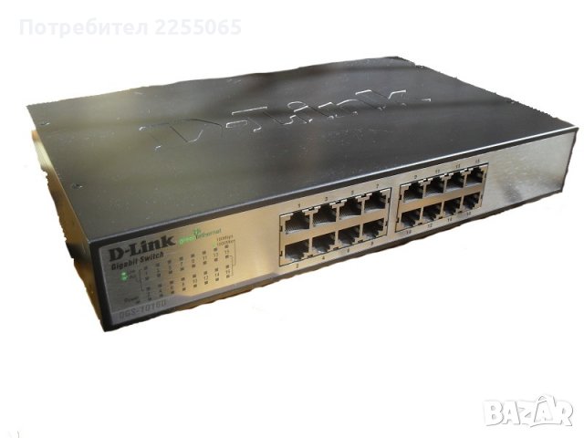 D-link 1016D switch / 16 портов гигабитов неуправляем 2000 MBit / Green Power, снимка 1 - Други - 38250716