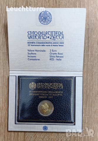 2 евро 2022  Ватикана - Майка Тереза / 2 euro 2022 Vatican - Madre Teresa , снимка 4 - Нумизматика и бонистика - 43724325