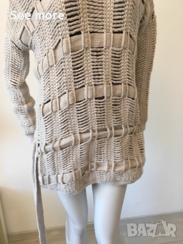 BCBGMAXAZRIA Oversized Alpaca дамска туника S, снимка 9 - Блузи с дълъг ръкав и пуловери - 52789506