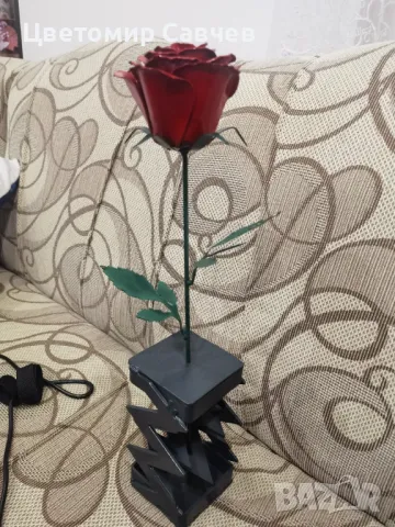 Метална роза ръчно направена ПРОМО, снимка 5 - Декорация за дома - 48201811