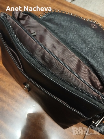 Дамска чанта с дълга дръжка - черна, снимка 4 - Чанти - 52997670