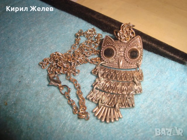 ПОСРЕБРЕНО БУХАЛЧЕ ВИНТИДЖ АРТ МОДЕН МЕДАЛЬОН с ВЕРИЖКА 27006, снимка 5 - Колиета, медальони, синджири - 34985664