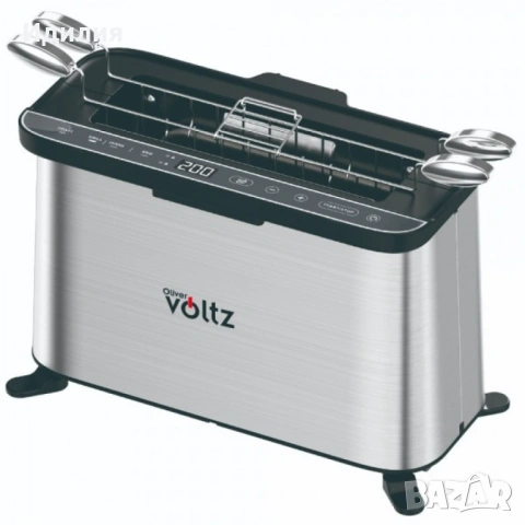 Мултифункционален уред за готвене 4 в 1, Oliver Voltz, 1700W, Тостер, Грил/Парти грил, Фурна, BBQ, снимка 6 - Скари - 53467360