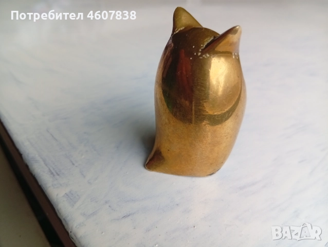 Бухалче месинг 5.5 см, снимка 4 - Декорация за дома - 52301862