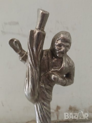 месингова статуетка-каратист, снимка 2 - Статуетки - 37204087