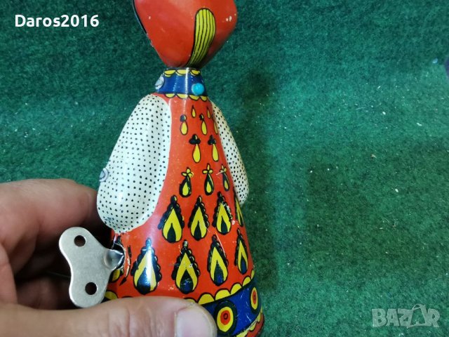 Стара ламаринена играчка с механизъм , снимка 7 - Колекции - 39642185