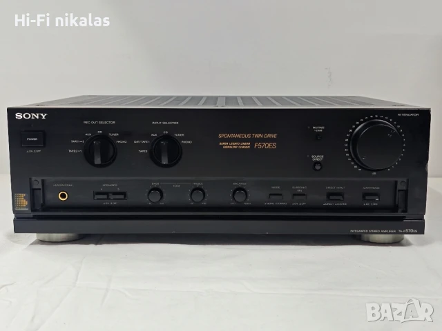 стерео усилвател ретро Hi-Fi SONY TA-F570ES, снимка 4 - Ресийвъри, усилватели, смесителни пултове - 51249419