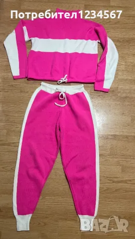 Дамски еластичен розов анцуг, снимка 2 - Спортни екипи - 47398704