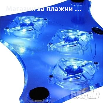 USB охладител за лаптоп с 3 неонови вентилатора Coolding Pad, снимка 6 - Лаптоп аксесоари - 28460270