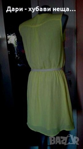 Жълта рокля от шифон🌹👗S/M,M🌹👗арт.1227, снимка 4 - Рокли - 33317680