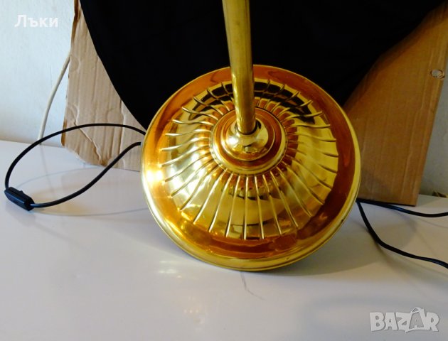 Настолна лампа от месинг с позлата 4.5 кг. , снимка 4 - Настолни лампи - 32473457