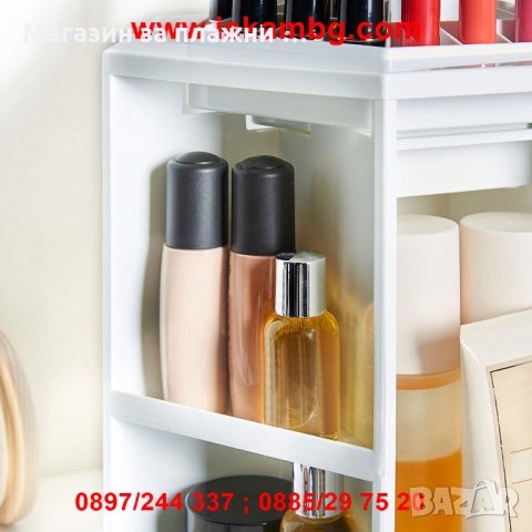 Многофункционален въртящ се грим органайзер за козметика Аксесоари за бюро Домашно съхранение Органи, снимка 9 - Други - 28598769