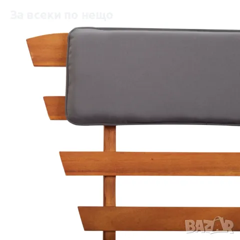 2-в-1 Градинска кушетка с възглавница, 190 см, акация масив Код P191, снимка 4 - Градински мебели, декорация  - 49457792