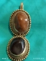 Част от ВИНТИДЖ ГРИВНА с ДВА ОВАЛНИ КАМЪКА ФИЛИГРАН АХАТ 52184, снимка 5