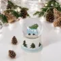 5407 Коледна снежна топка преспапие с елхички, 7 см, снимка 2