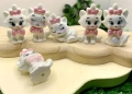 5 бр Коте Мари Marie  Cat фигурка фугурки акрил смола за игра и украса декор торта топер гривна , снимка 4