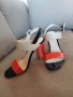 Дамски лачени обувки с интересен ток марка Morissett номер 37, снимка 1 - Дамски обувки на ток - 37676455